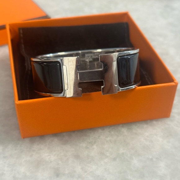 Hermes Clic Clac H bracelet silver/black - never worn - Picture 3 of 7